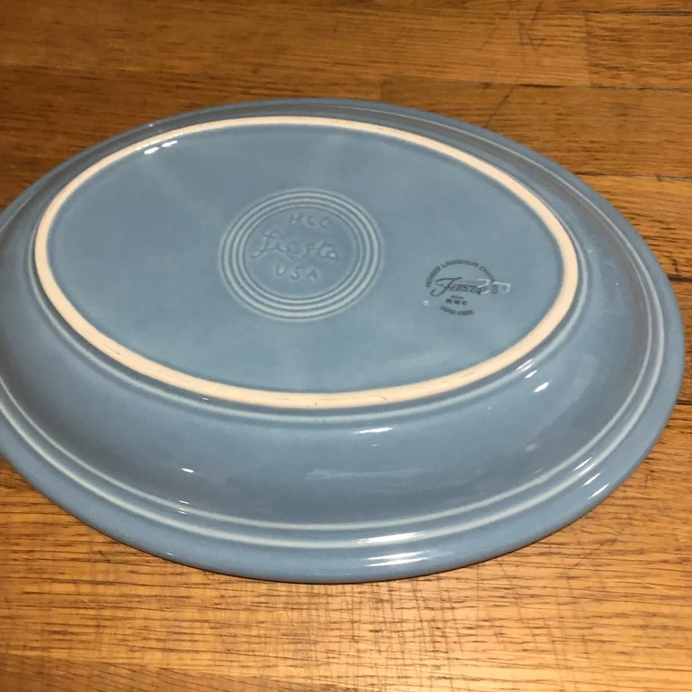 Fiestaware Blue Oval‎ Ceramic Serving Plate